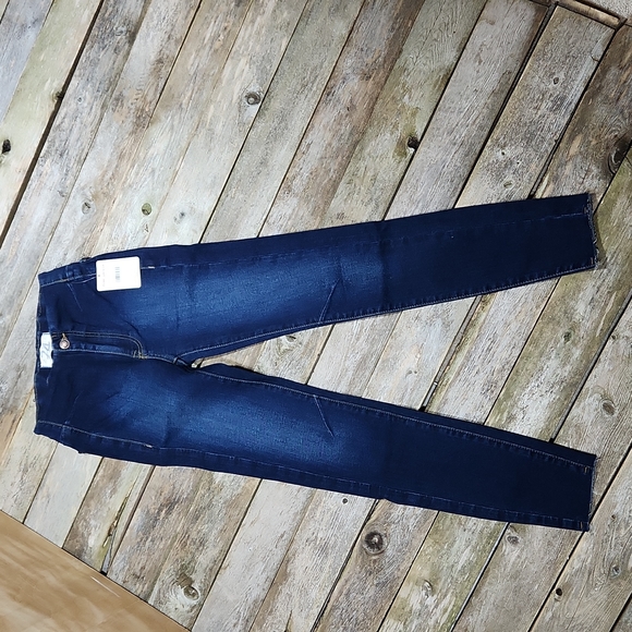 Free People We The Free "Feel Like Sunshine" Dark Wash Skinny Denim sz 24 FP1013 - Picture 7 of 14